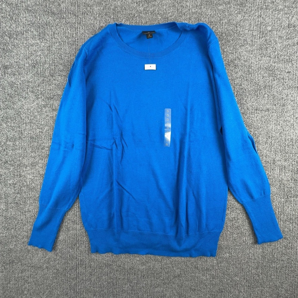 Worthington‎ Sweater Womens XL Blue Crewneck Lightweight Knit Pullover Top